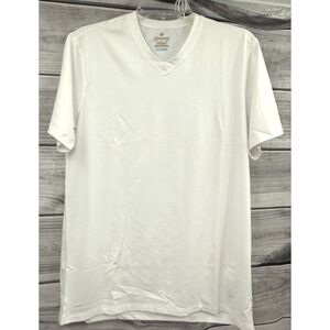 TOMMIE COPPER COPPER & ZINC INFUSED V NECK T SHIRT  Men's Size Small ‎ WHITE